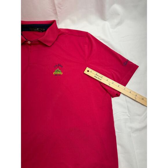 Men's Ralph Lauren Sport Golf Polo Dark Pink 2013 US Open Sz:XL - Picture 5 of 8